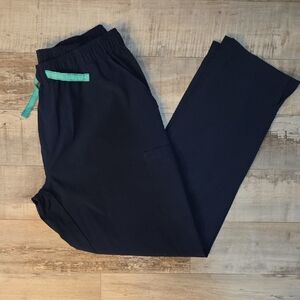 Mint Women's Dark Blue Pants with Teal Tie